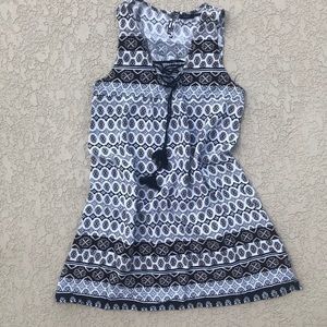 Black and white patterned sundress